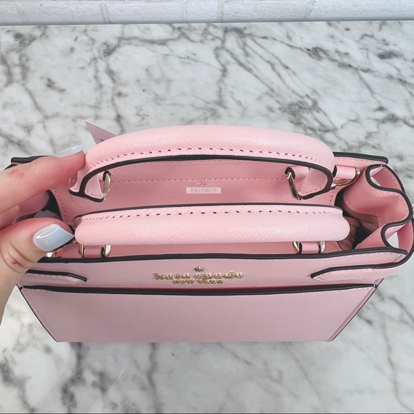 Kate Spade Staci Chalk Pink Small Satchel Crossbody - Picture 4 of 9